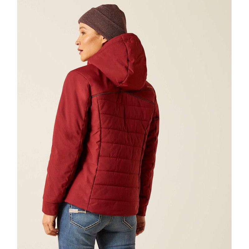 Ariat Women's Rebar Valkyrie Stretch Canvas Jacket Cabernet - 10052719 - Overlook Boots