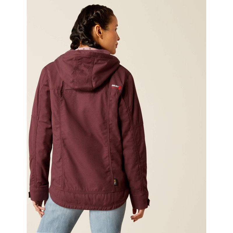 Ariat Women's Flame Resistant DuraLight Cordura Canvas Jacket Grape - 10052836 - Overlook Boots