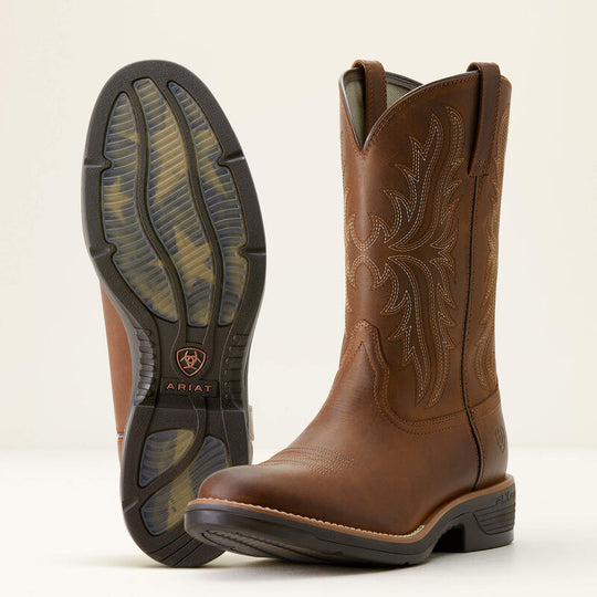 Ariat Men's Ridgeback 11" Round Toe Cowboy Western Boot Tan - 10053576 - Overlook Boots
