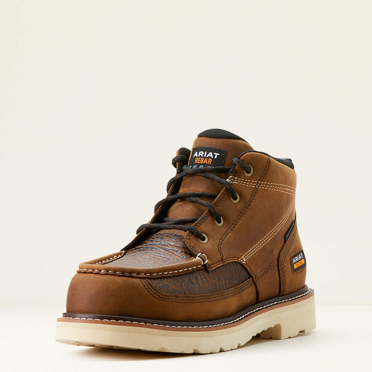 Ariat Men's Rebar Lift 5.5" Composite Toe Chukka Work Boot- Brown- 10053586 - Overlook Boots