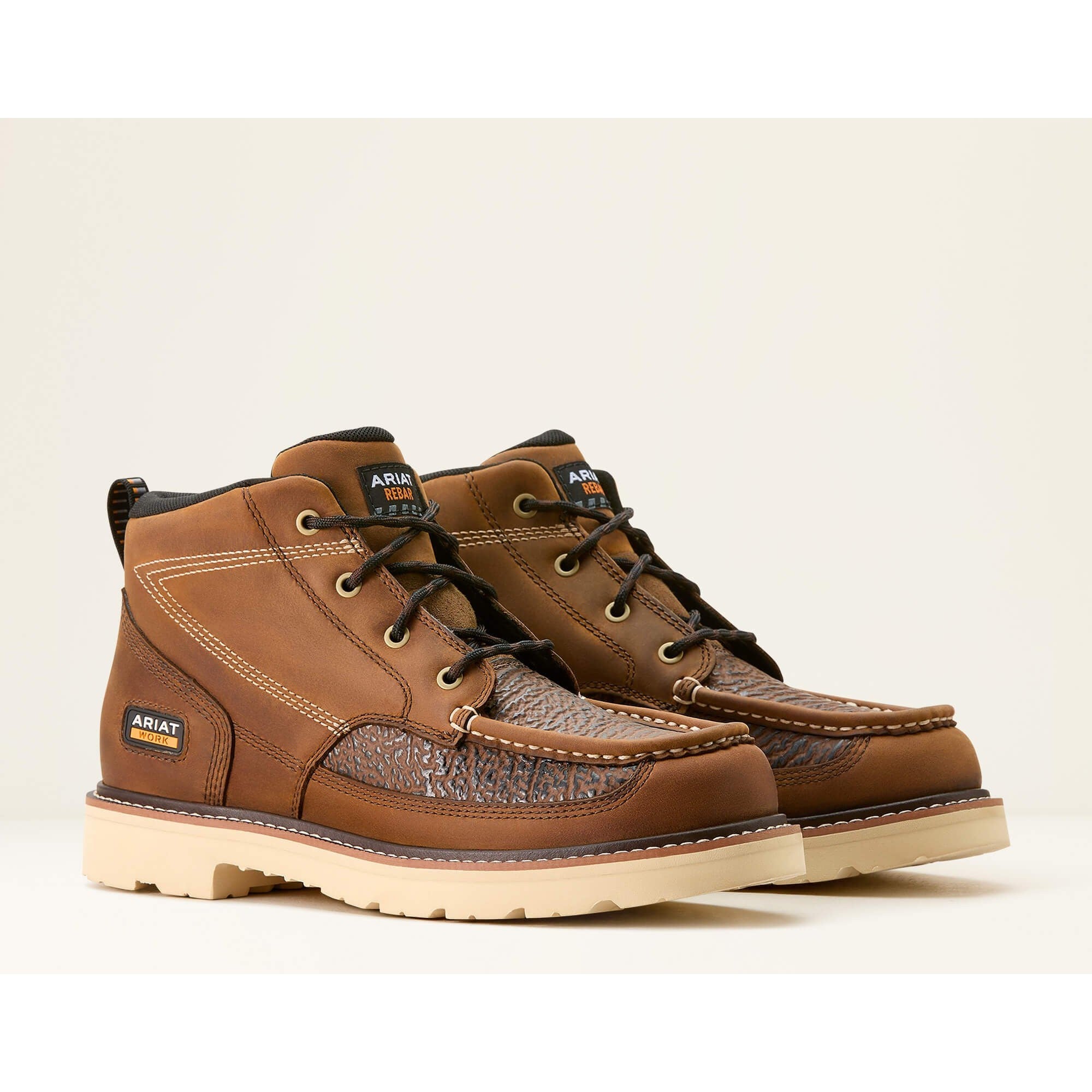 Ariat Men's Rebar Lift 5.5" Soft Toe Chukka Work Boot- Brown- 10053587 - Overlook Boots