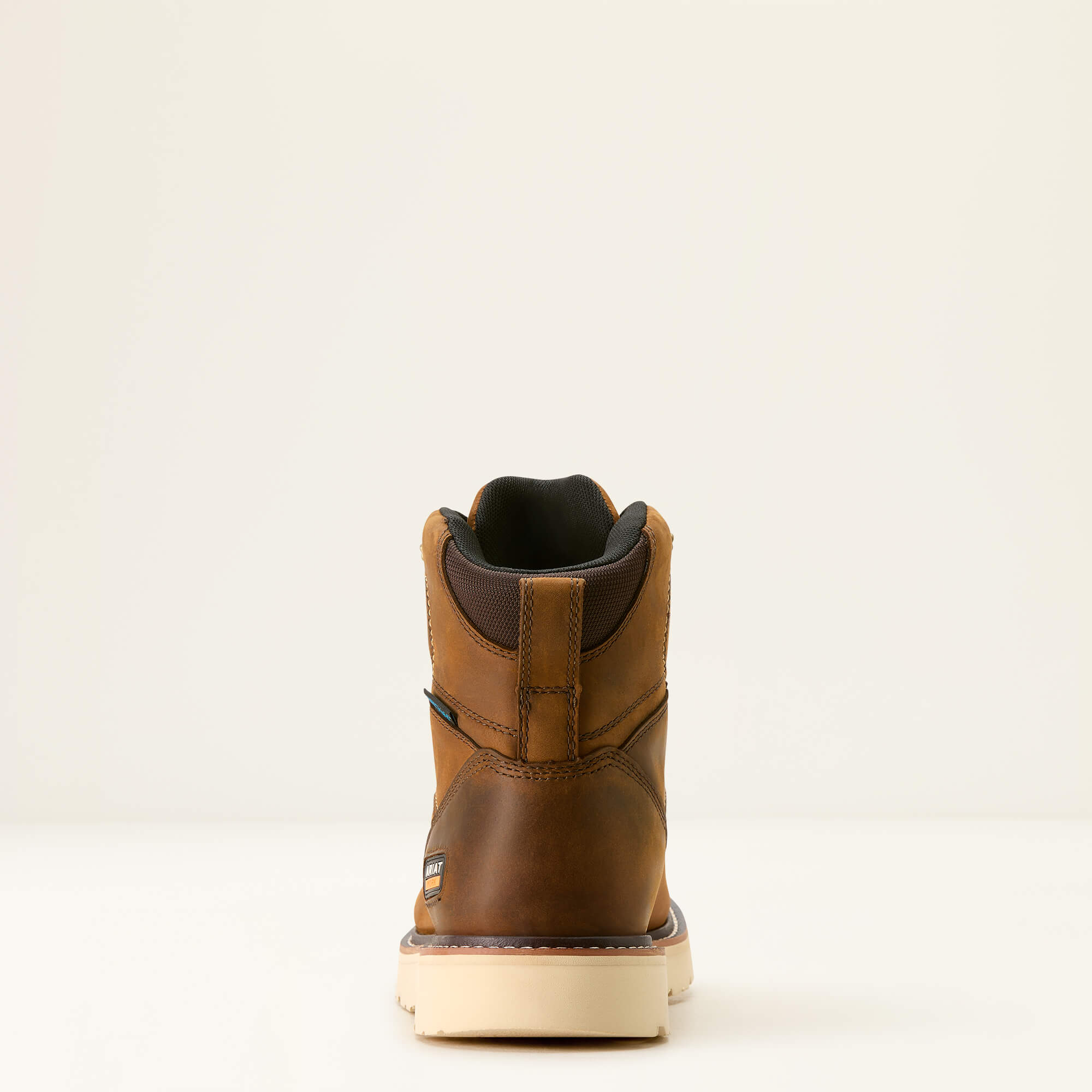 Ariat Men's Rebar 6" Soft Toe Waterproof Wedge Work Boot - Brown - 10053614 - Overlook Boots