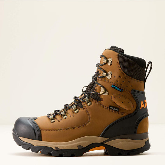 Ariat Men's Endeavor 8" Waterproof Slip Resistant Insulated Work Boot -Brown- 10053775 - Overlook Boots