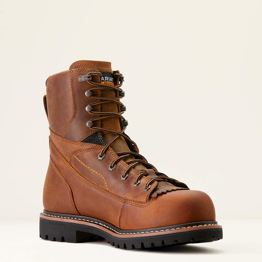 Ariat Men's Longview Shock Shield 8" Composite Toe Waterproof Work Boot - 10053817 5.0 / Medium / Brown - Overlook Boots