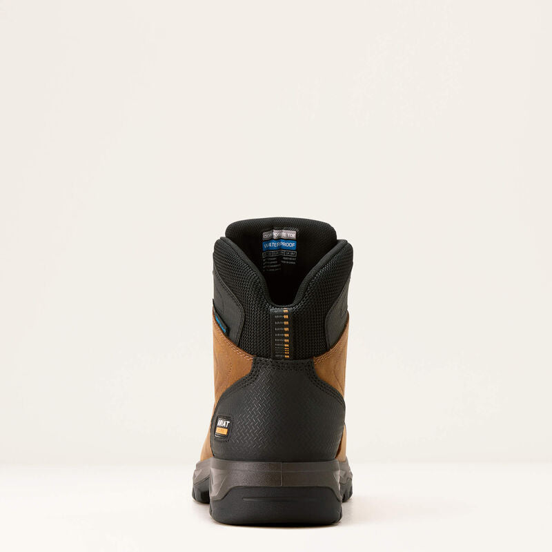 Ariat Men's Turbo Duratread XTR 6" Carbon Toe Waterproof Work Boot - Brown - 10054291 - Overlook Boots