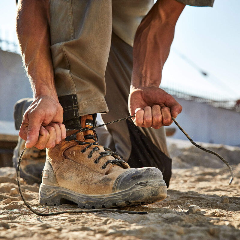 Ariat Men's Turbo Duratread XTR 6" Carbon Toe Waterproof Work Boot - Brown - 10054291 - Overlook Boots