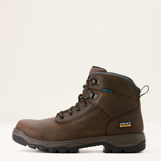 Ariat Men's Turbo Duratread 6" Round toe Waterproof Slip Resistance Work Boot - Brown - 10054293 - Overlook Boots