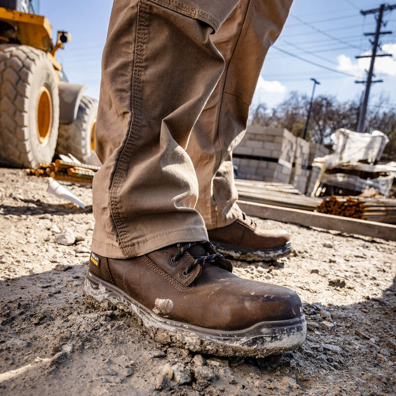 Ariat Men's Turbo Duratread 6" Carbon Toe Slip Resistant Work Boot - Brown - 10054294 - Overlook Boots