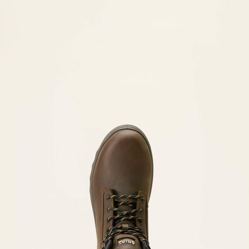 Ariat Men's Turbo Duratread 6" Carbon Toe Slip Resistant Work Boot - Brown - 10054294 - Overlook Boots