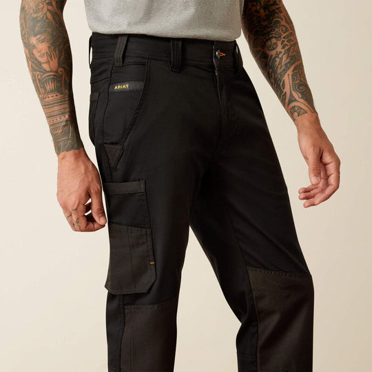 Ariat Men's Rebar M8 Modern DuraStretch Cargo Narrow Pant - Black - 10060379 - Overlook Boots