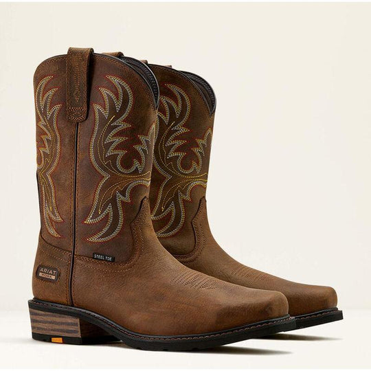 Ariat Men's Ironside 11" Steel Toe Western Work Boot - Brown/Tan - 10061251 - Overlook Boots