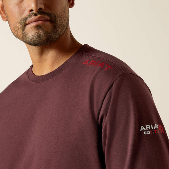 Ariat Men's Flame Resistant Born For This T-Shirt - Chocolate - 10062667 Small / Bitter Chocolate / Standard - Overlook Boots