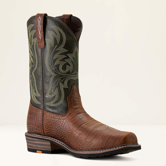 Ariat Men's Ironside Square Toe 11" Slip Resist Western Work Boot - Brown - 10063891 - Overlook Boots