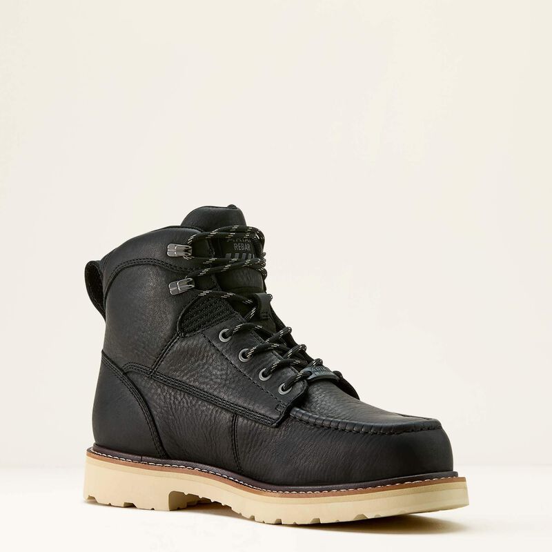 Ariat Men's Rebar Lift 6" Comp Toe Waterproof Work Boot - Black - 10063920 6 / Medium / Black - Overlook Boots