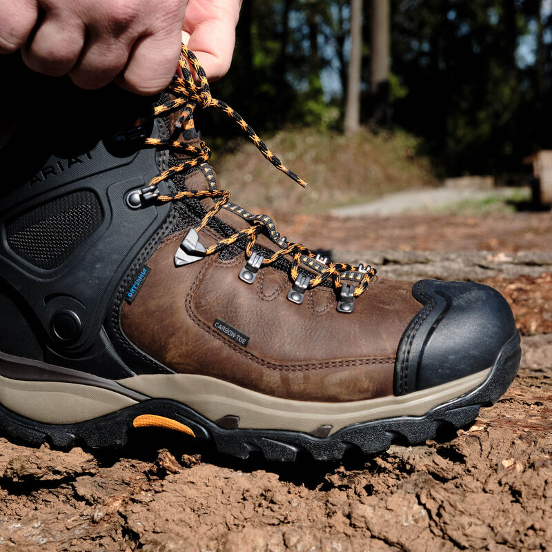 Ariat Men's Endeavor 6" Carbon Toe WP Work Boot- Brown- 10063978 - Overlook Boots