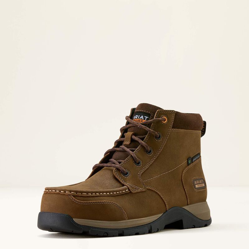 Ariat Men's Edge Chukka 6" Static Dissipative Composite Toe Work Boot - Brown - 10073363 7 / Medium / Brown - Overlook Boots
