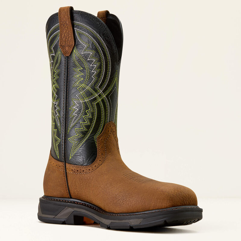 Ariat Men's WorkHog XT Coil 12" Wide Square Toe Work Boot- Black- 10074160 7.0 / Medium / Black - Overlook Boots