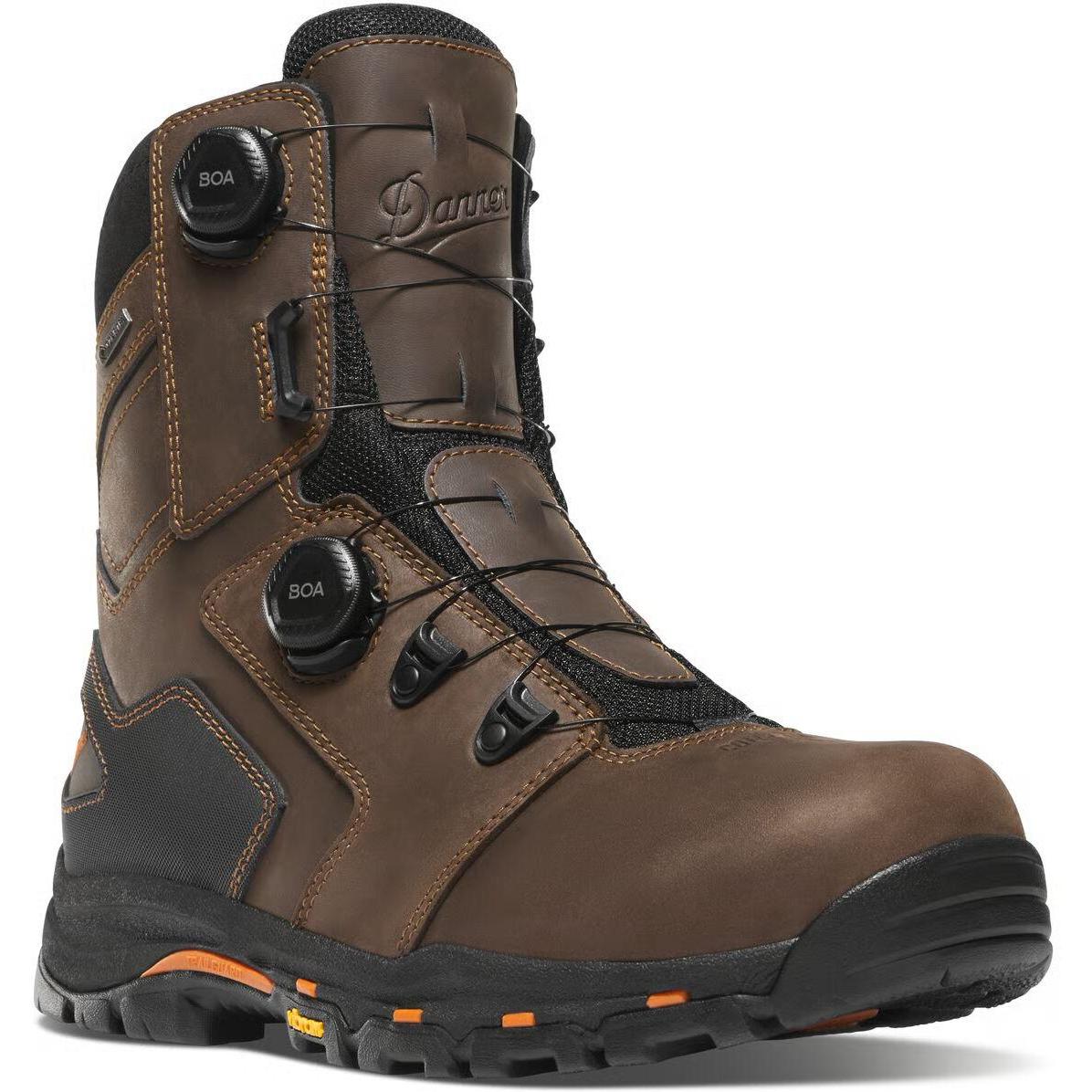 Danner Men's Vicious BOA 8" Comp Toe Waterproof Work Boot- Brown- 13801 7 / Medium / Brown - Overlook Boots