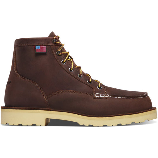Danner Men's Bull Run 6" Moc Toe Work Boot -Brown- 15590 7.0 / Medium / Brown - Overlook Boots