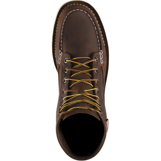 Danner Men's Bull Run 6" Moc Toe Work Boot -Brown- 15590 - Overlook Boots