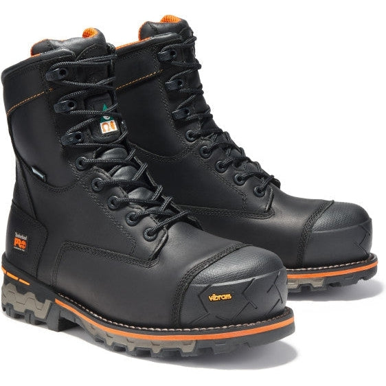 Timberland Pro Men's Boondock 8" Composite Toe Waterproof Work Boot -Black- TB189645001 7 / Medium / Black - Overlook Boots