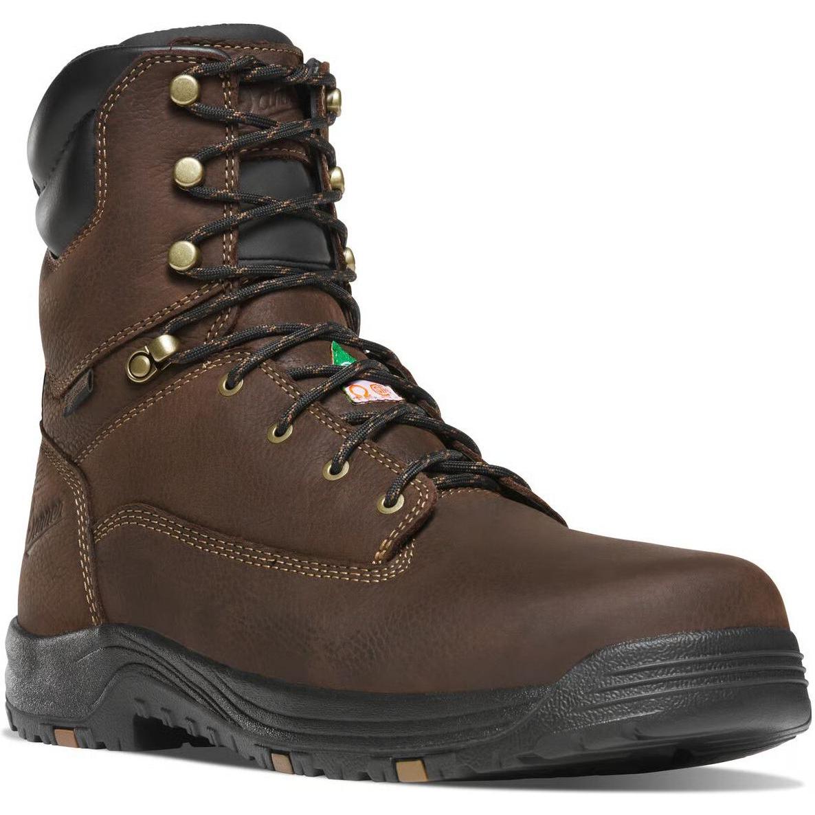 Danner Men's Caliper 8" Aluminum Toe Waterproof Lace Up Work Boot- Brown- 19463 7 / Medium / Brown - Overlook Boots