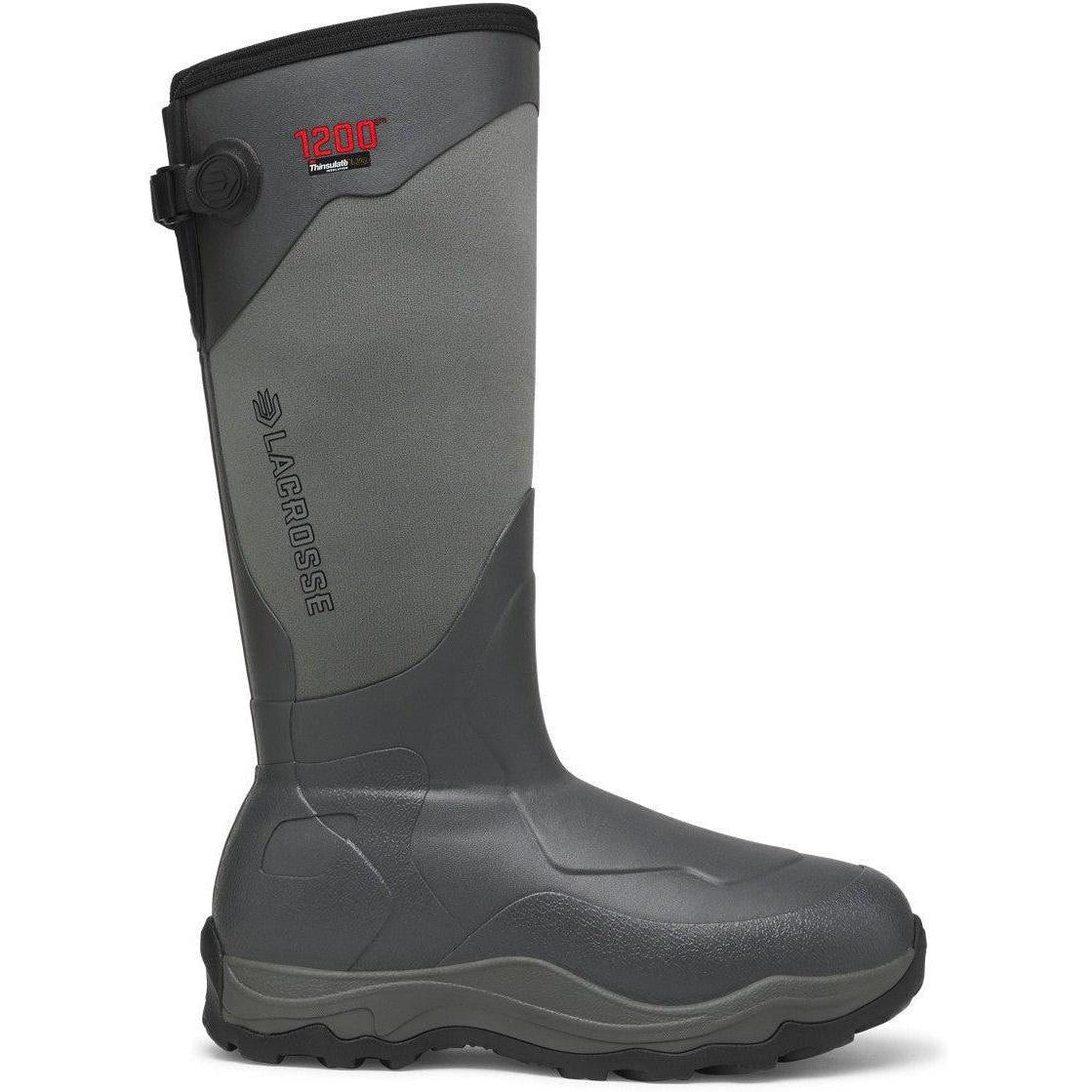 Lacrosse Men's Alpha Agility 17" Waterproof 1200G Hunting Boot- Grey- 302462 6.0 / Grey - Overlook Boots