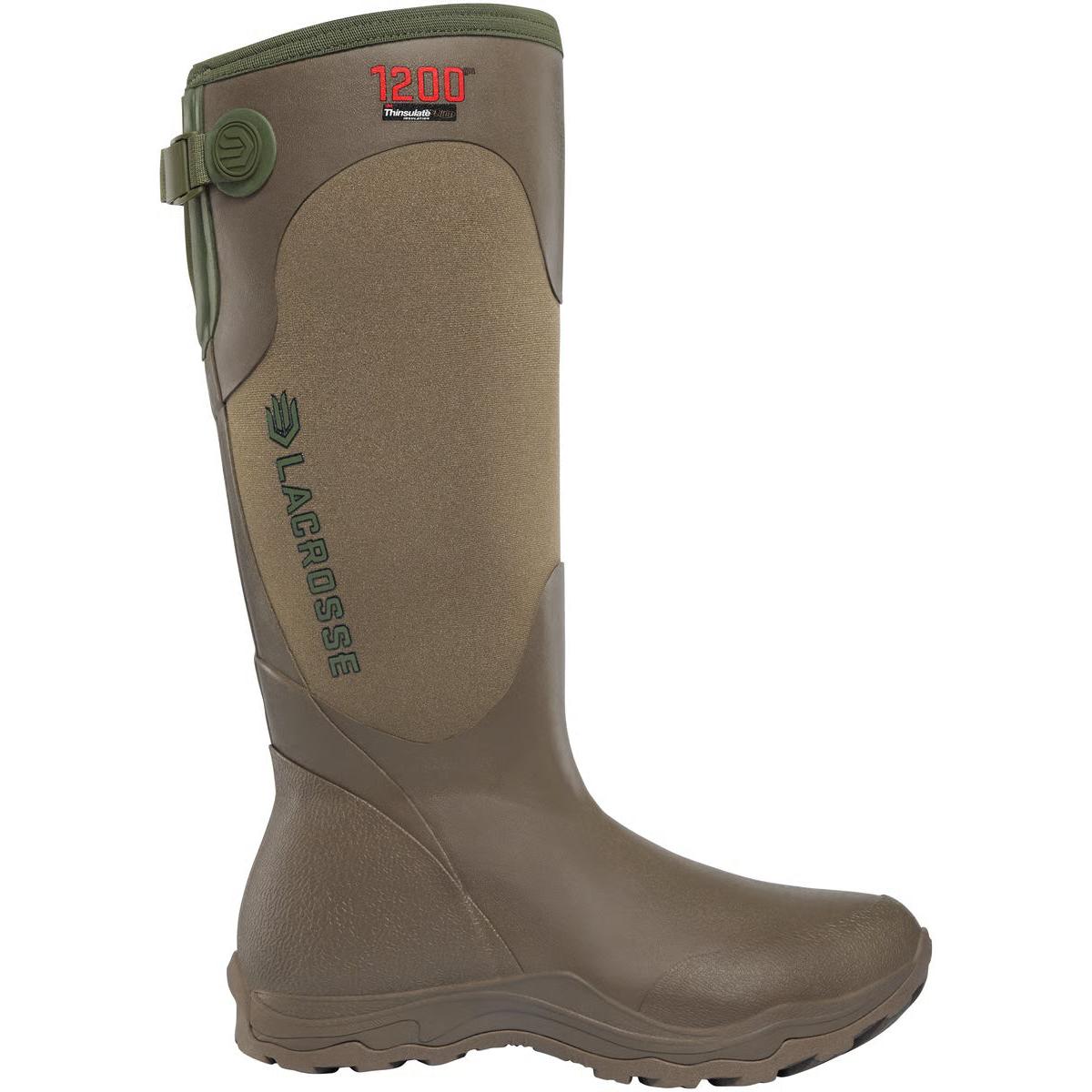 Lacrosse Women's Alpha Agility 15" Waterproof 1200G Slip On Work Boot 302476 5.0 / Medium / Brown/Green - Overlook Boots