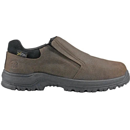 Hoss Men's Worker Composite Toe Met Guard Slip On Work Shoe - Brown 30402 - Overlook Boots