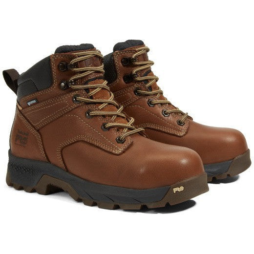 Timberland Pro Women's Titan Evolution 6" Composite Toe Waterproof Work Boot- Brown- TB1A5P1A214 5.5 / Medium / Brown - Overlook Boots