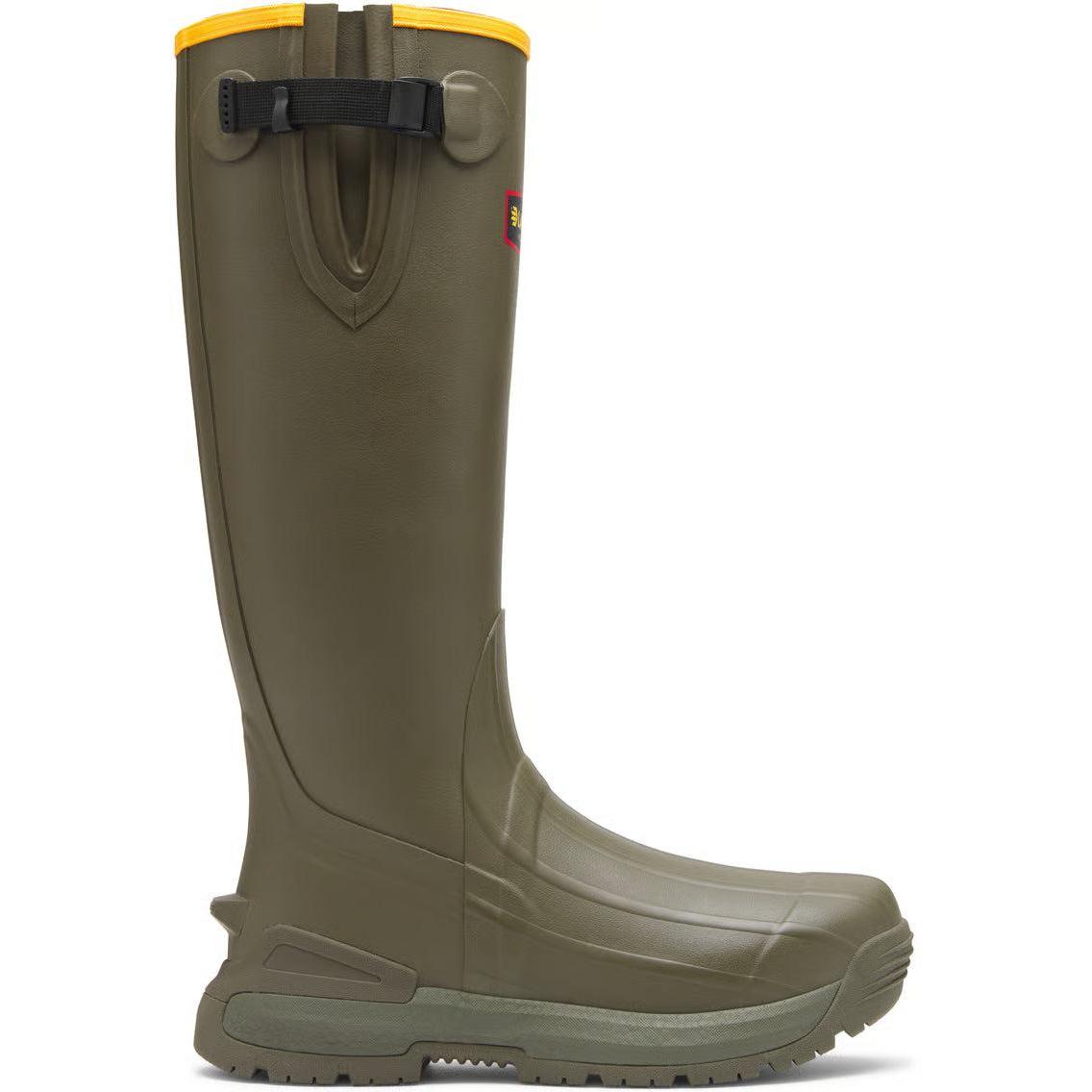 Lacrosse Men's Burly Aero 17" Waterproof Slip On Work Boot- Olive- 344310 6.0 / Medium / Dark Olive - Overlook Boots