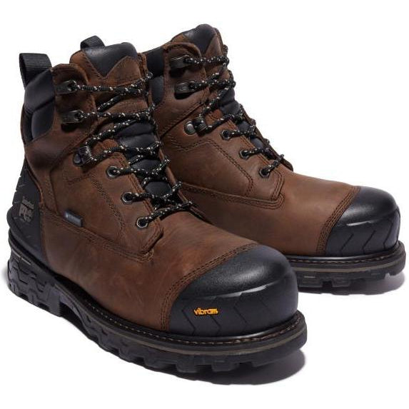 Timberland Pro Men's Boondock Heavy Duty 6" Composite Toe Waterproof Work Boot - TB1A29RK214 7 / Medium / Brown - Overlook Boots