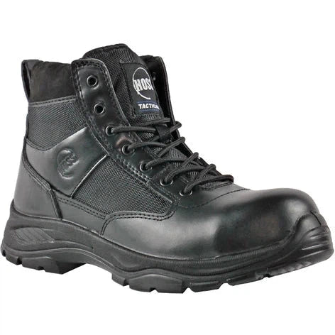 Hoss Men's Watchman 6" Composite Safety Toe Side Zipper Work Shoe - Black 50172 7 / Medium / Black - Overlook Boots
