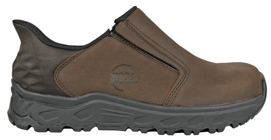Hoss Men's McKee Soft Toe Slip Resistant Slip On Work Shoe - Brown - 50240