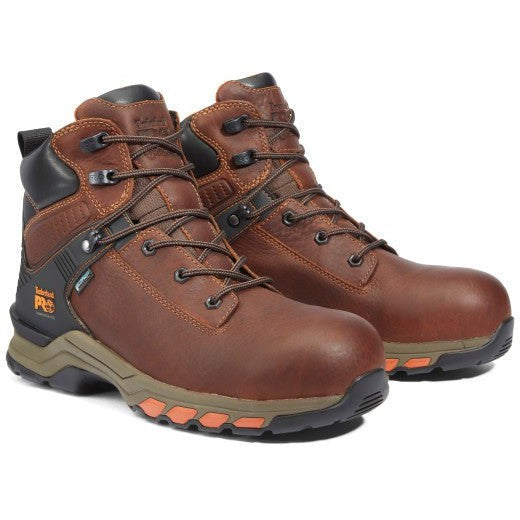 Timberland Pro Men's Hypercharge 6" Composite Toe Waterproof Work Boot- Brown- TB1A1Q54214 - Overlook Boots