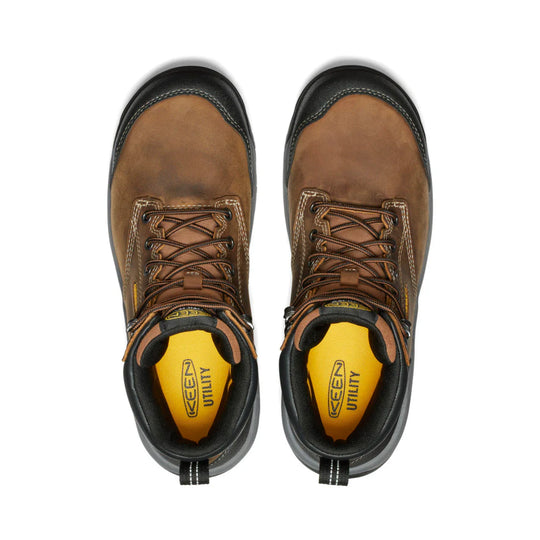 Keen Women's ESD Evanston 6" Carbon Toe Waterproof Work Boot- Brown- 1029391 - Overlook Boots