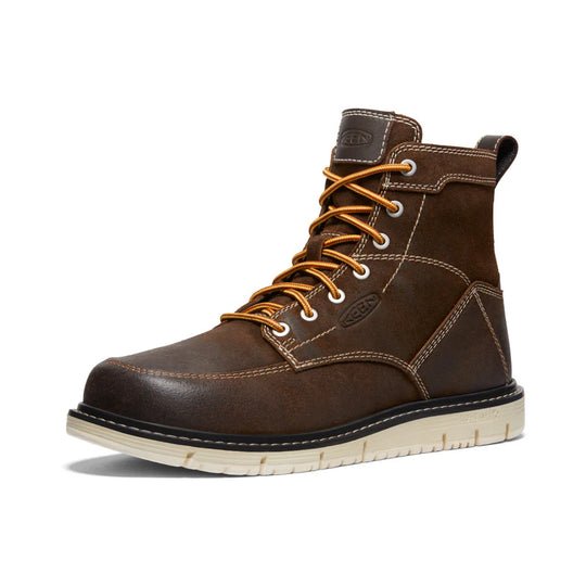 Keen Men's San Jose 6" Soft Toe Slip Resistant Work Boot- Coffee- 1027119 - Overlook Boots