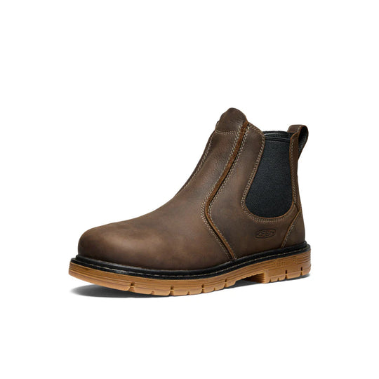 Keen Men's San Jose Aluminum Toe Pull On 90° Heel Boot- Brown- 1030647 - Overlook Boots