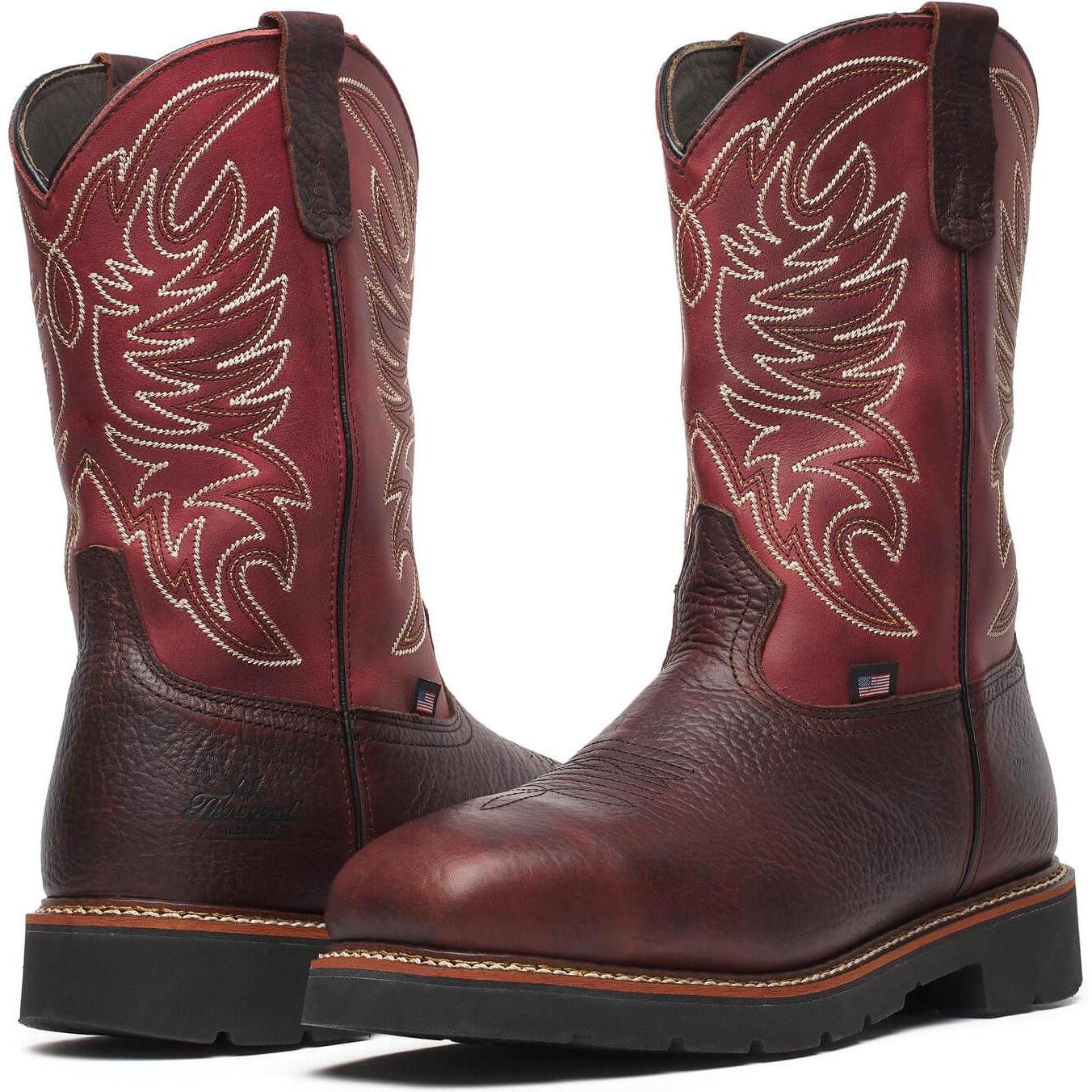 Thorogood Men's Crimson 11" Safety Toe Waterproof Western Work Boot - Chili - 804-4322 - Overlook Boots