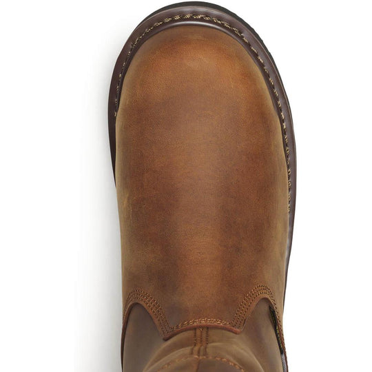 Thorogood Men's Jobsite Series 11" Moc Toe WP Blk Work Boot - Brown - 804-4350 - Overlook Boots