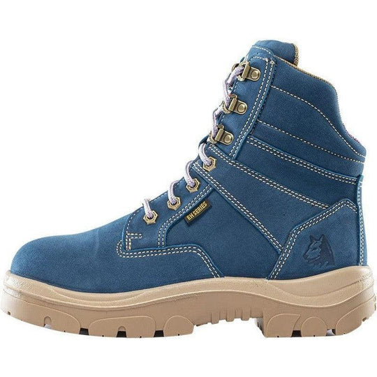 Steel Blue Women's Cross 6" Steel Toe Waterproof Side Zipper Work Boot -Blue- 812861 - Overlook Boots