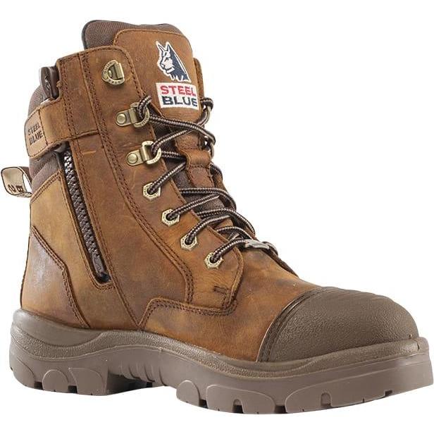 Steel Blue Men's Southern Cross 6" Steel Toe WP Work Boot- Brown - 812969 7 / Medium / Brown - Overlook Boots