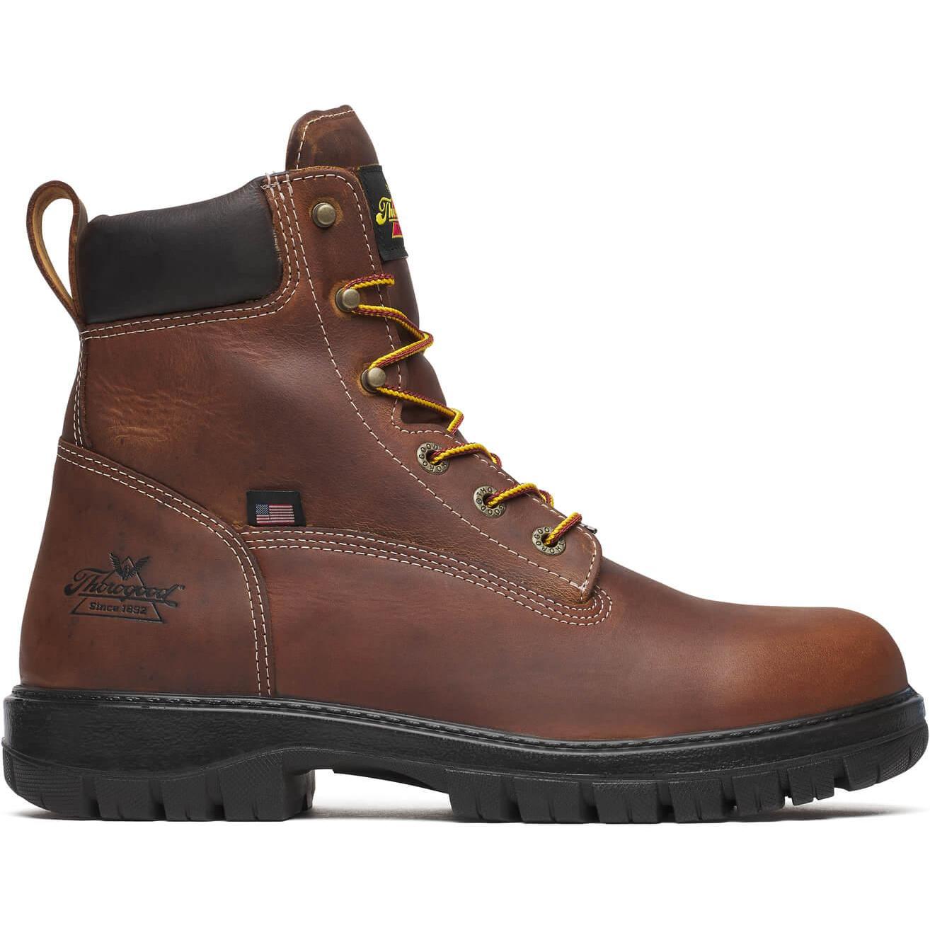 Thorogood Men's Genesis Series 6" Round Toe WP Work Boot - Bourbon - 814-4151 7 / Medium / Brown - Overlook Boots