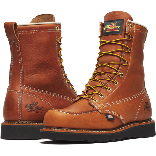 Thorogood Men's American Heritage 8" Moc Toe Work Boot- Tobacco- 814-4288 - Overlook Boots