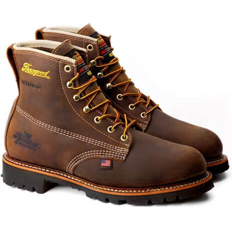 Thorogood Men's American Heritage 6" Waterproof Work Boot -Brown- 814-4514 7 / Medium / Brown - Overlook Boots