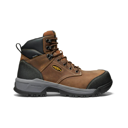 Keen Women's ESD Evanston 6" Carbon Toe Waterproof Work Boot- Brown- 1029391 5 / Medium / Brown - Overlook Boots