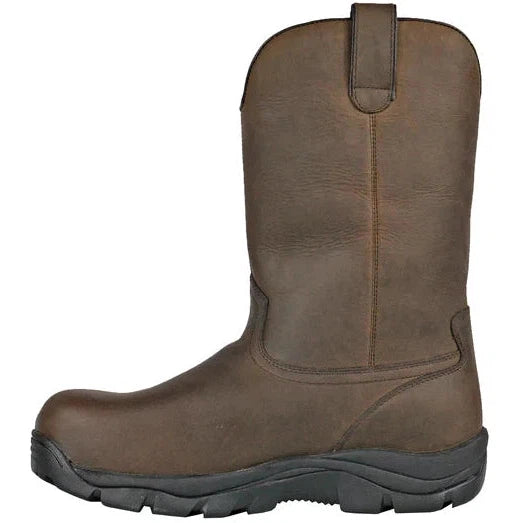 Hoss Men's Wildfire Puncture Resistant Wellington Work Boot- Brown- 94010 - Overlook Boots