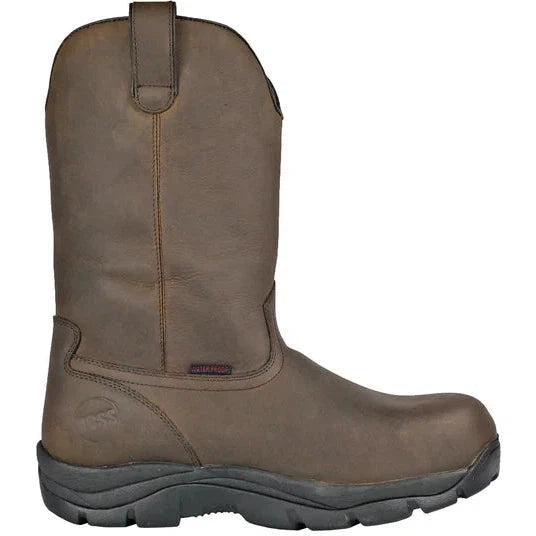 Hoss Men's Wildfire Puncture Resistant Wellington Work Boot- Brown- 94010 - Overlook Boots