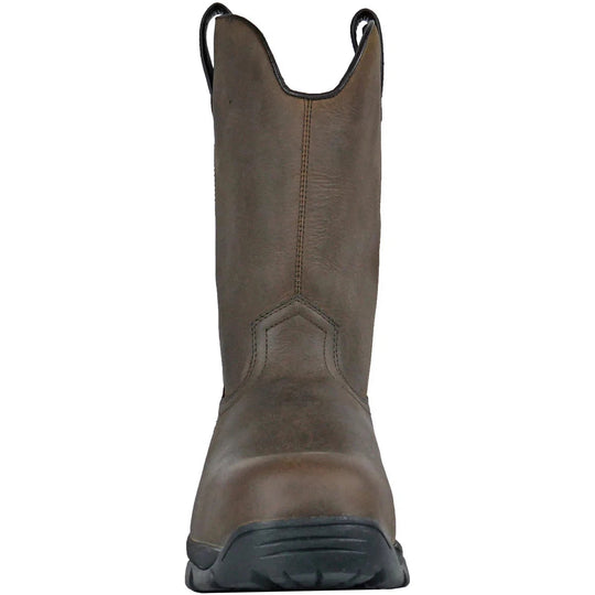 Hoss Men's Wildfire Puncture Resistant Wellington Work Boot- Brown- 94010 - Overlook Boots