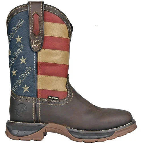 Hoss Men's We The People Soft Toe Waterproof Moisture Wicking Work Boot- Brown- 94022 - Overlook Boots
